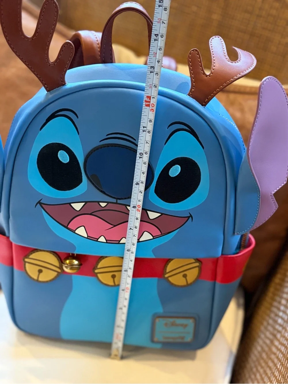 NEW-Official Disney Stitch Reindeer Christmas Mini Backpack NWOT